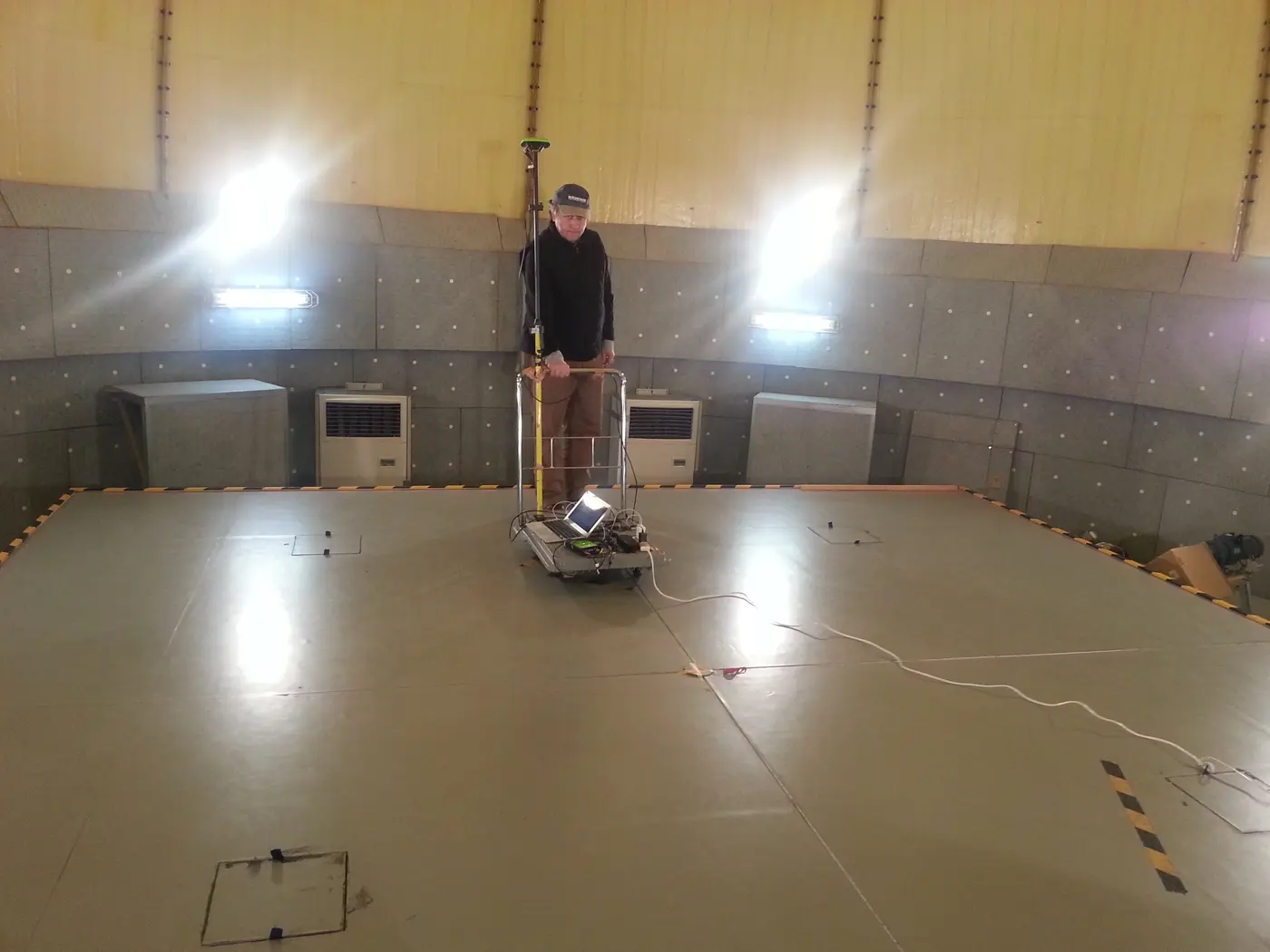 ARAMIS GNSS research receiver during RF dome testing